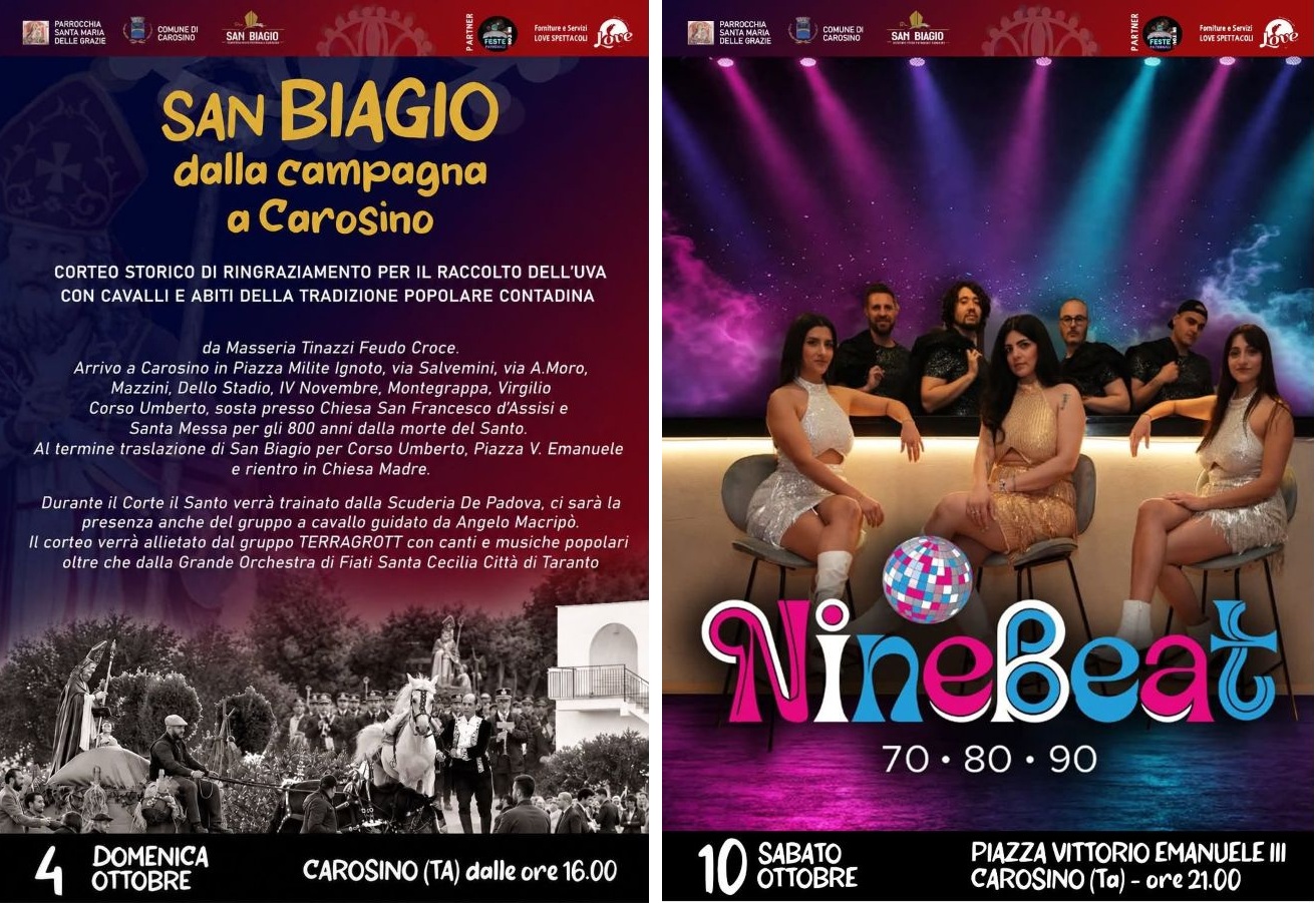San Biagio. Festa patronale Carosino