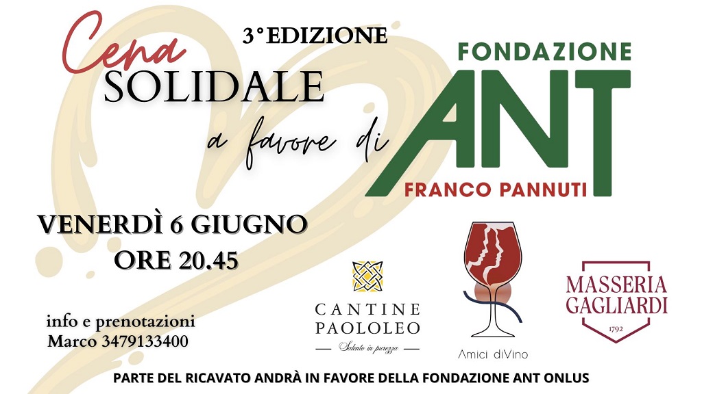 Cena solidale a favore di ANT