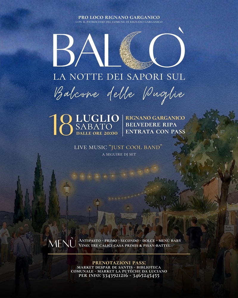 Balcò. La Notte dei Sapori sul balcone delle Puglie