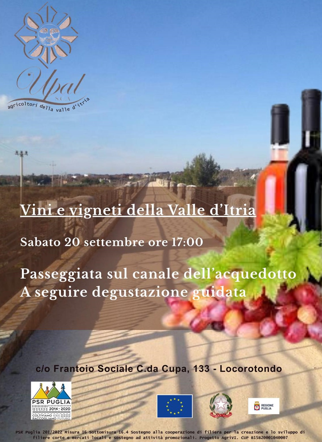 Passeggiata in Valle d’Itria sul canale dell’AQP