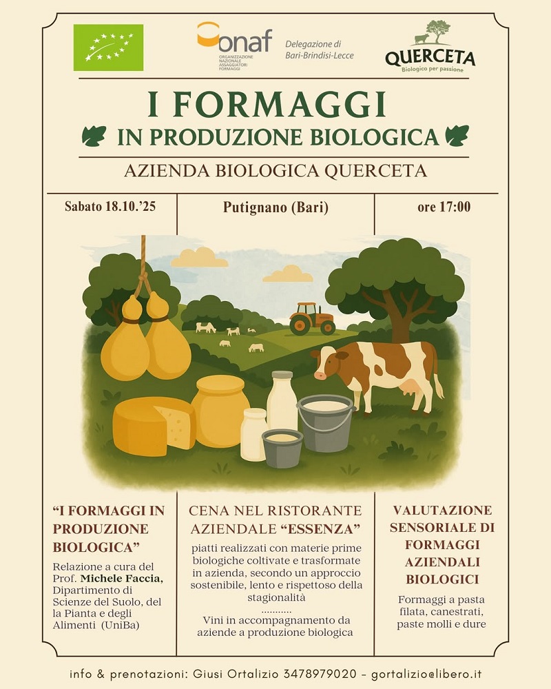 Formaggi in produzione biologica